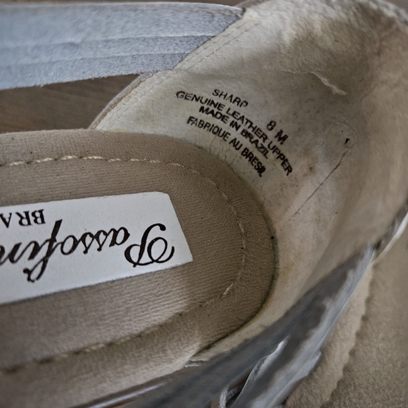 White Leather Women Sandals - Picture 8 of 12